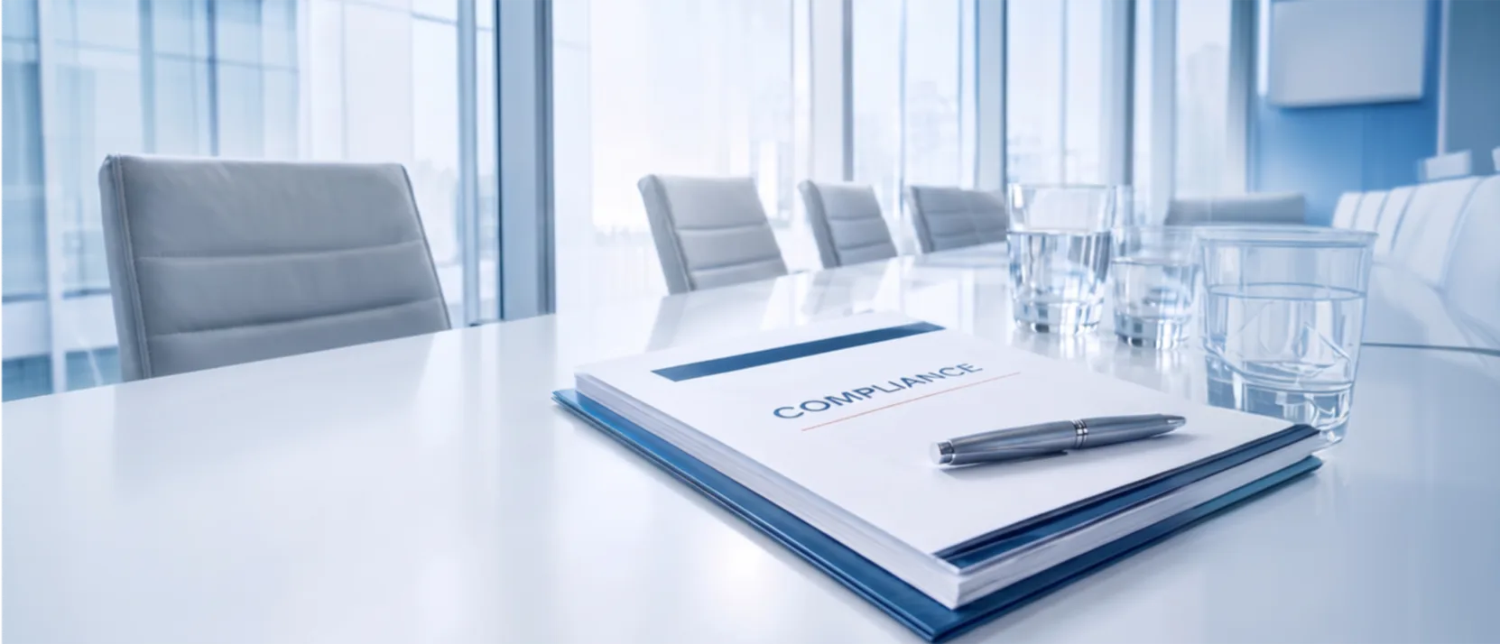 Profissional analisando documentos de compliance